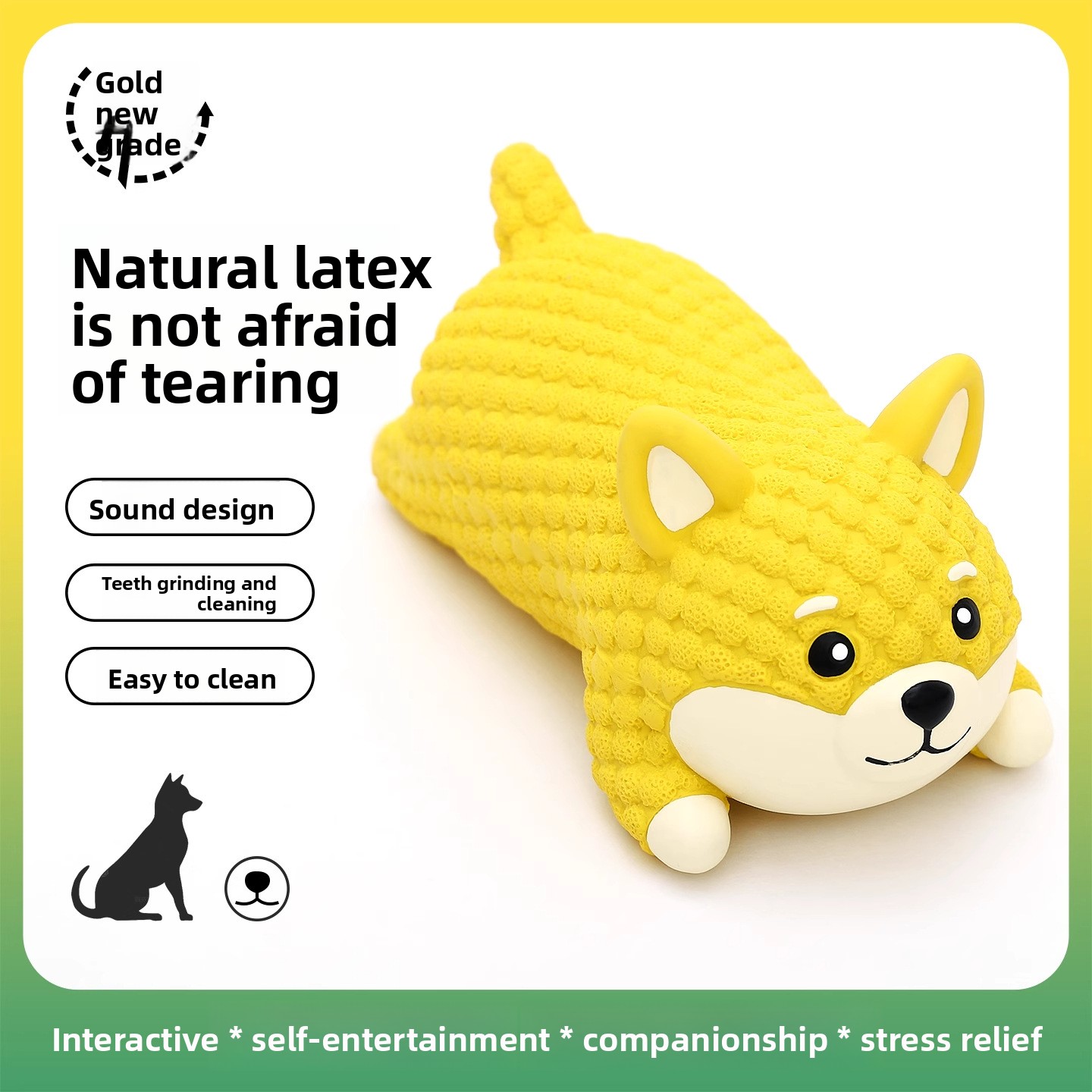 Interactive Squeaky Plush Dog Toy - 삐걱거리는 라텍스 곰 모양 강아지 씹는