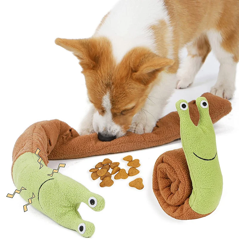 삑삑 소리가 나는 달팽이 모양의 부드러운 강아지 장난감 - Dog Puzzle Feeder Toy 리뷰 및 가격
